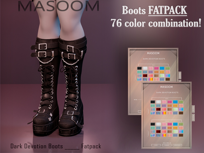  [[ Masoom ]] Dark Devotion Botas - FATPACK
