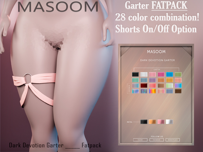 [[ Masoom ]] Dark Devotion  Garter - FATPACK