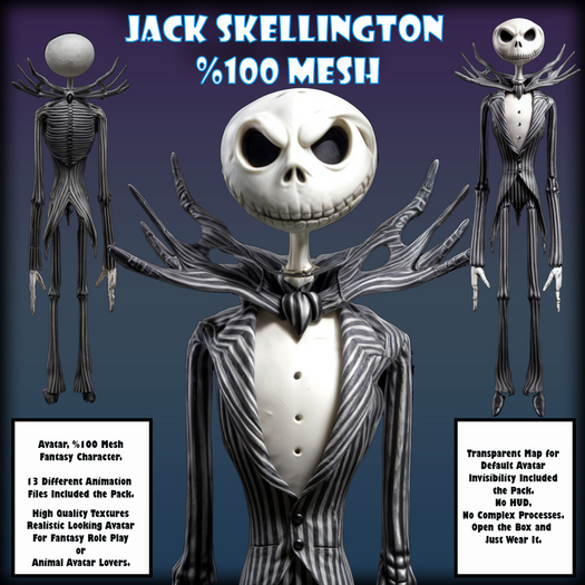 MADEINUK_Jack Skellington - Mesh Avatar