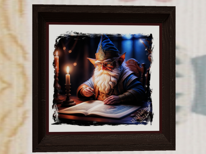 (WW) Gnome Wizard Framed