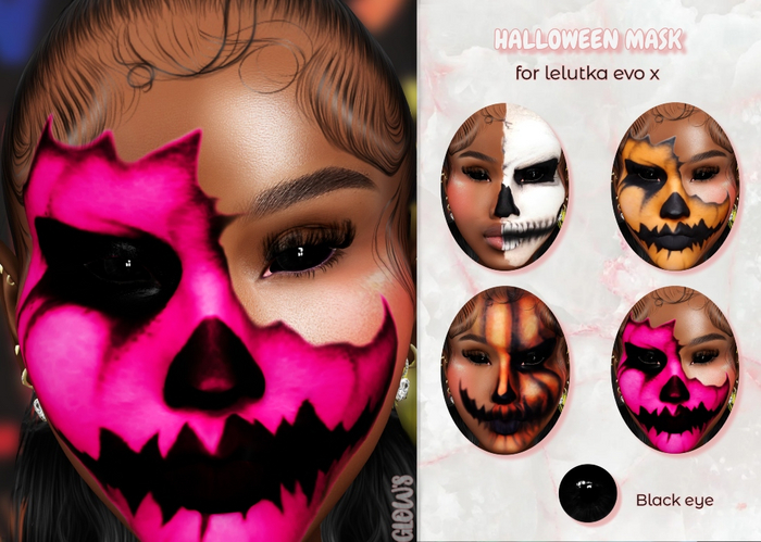 GLOW'S-HALLOWEEN MASK EVO X
