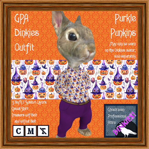 GPA Dinkies Outfit BOM - Purkle Punkins Print