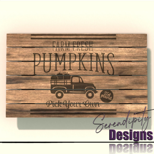 Serendipity Designs - Farm Fresh Pumpkin Sign