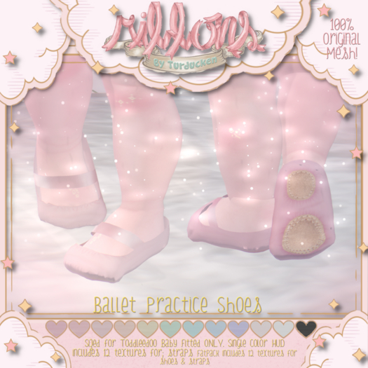 {Ribbons} Ballet Practice Shoes - Rose {Box}