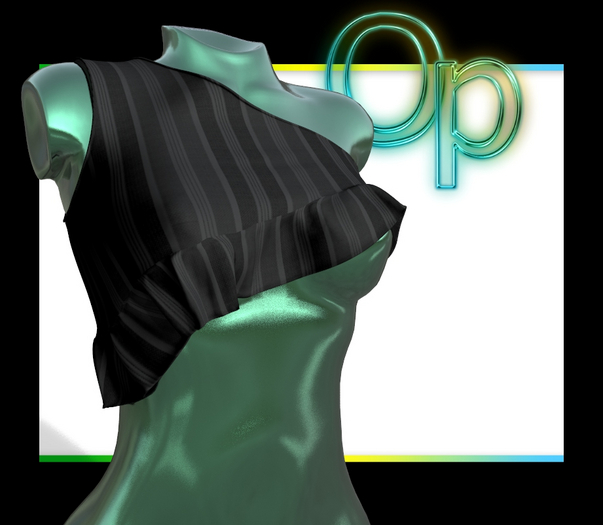 Second Life Marketplace - Black Ruffle Top
