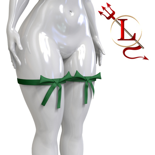 Green Ribbon Garters