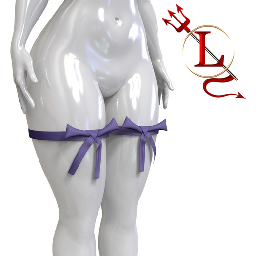 Purple Ribbon Garters