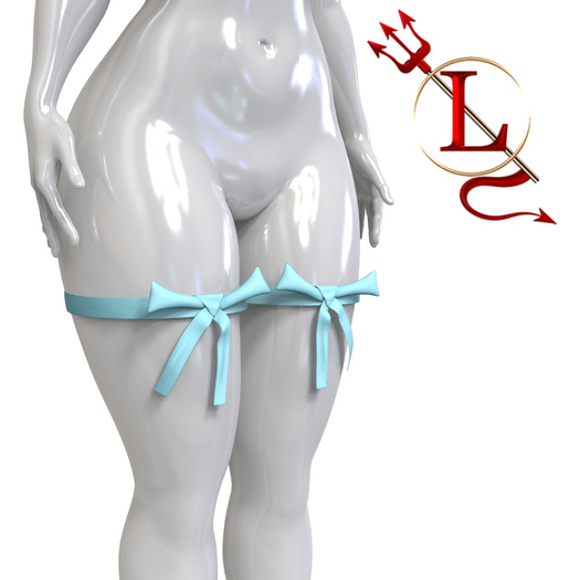 Sky Ribbon Garters