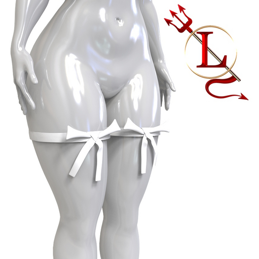 White Ribbon Garters