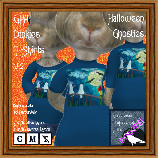 GPA Dinkies T-Shirt BOM - Halloween Ghosties Print v.2