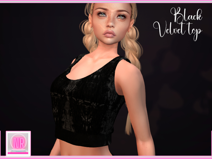 TD Fitmesh Velvet TOP -BLACK Pack