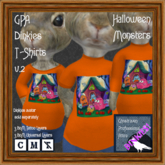 GPA Dinkies T-Shirt BOM - Halloween Monsters Print v.2