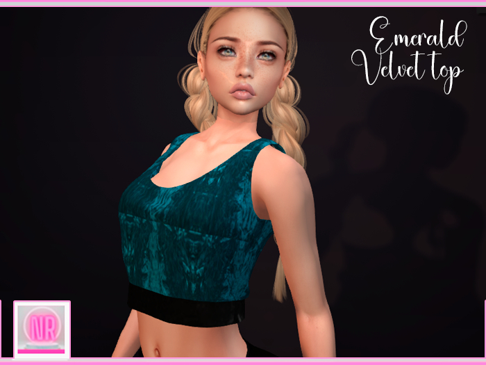 TD Fitmesh Velvet TOP -EMERALD Pack