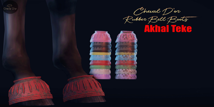 Cheval D'or / TeeglePet Akhal Teke / Rubber Bell Boots. [HUD]