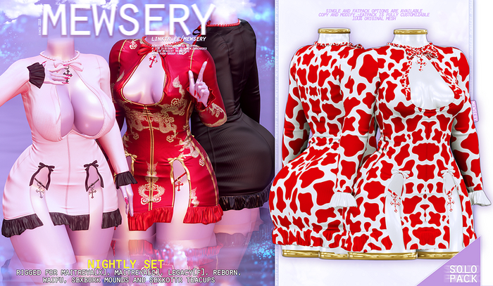 #Mewsery Nightly Set{Cow.Ruby}