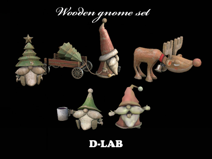 D-LAB wooden gnome set