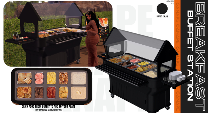 [Canape] Breakfast Buffet Station - BLACK