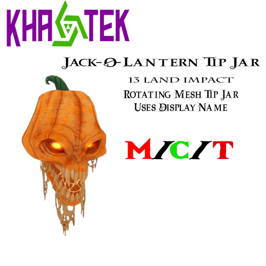 Khaotek Jack-O-Lantern Tip Jar