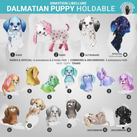 SEmotion Libellune Dalmatian Puppy Holdable RARE 02