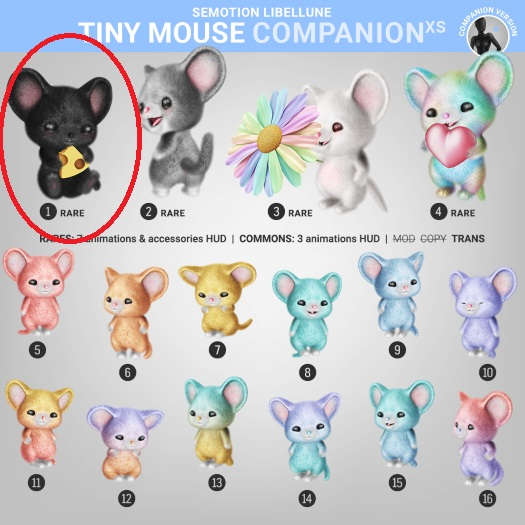 1. SEmotion Libellune Tiny Mouse XS Companion RARE