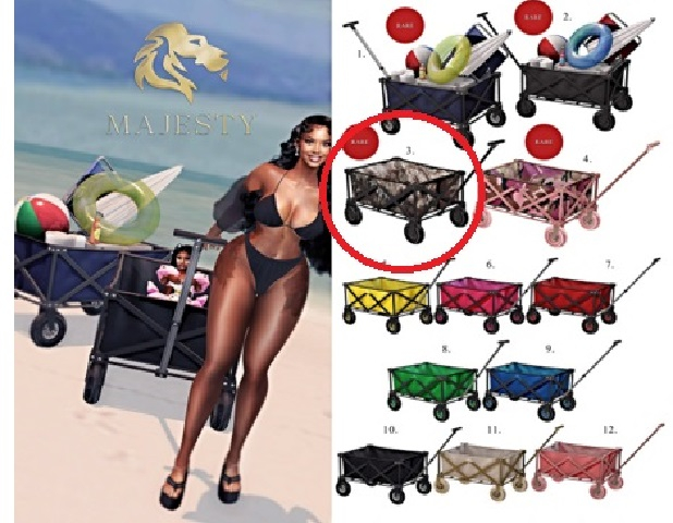 3. MAJESTY - Beach Wagon Carry [hunter camo] RARE