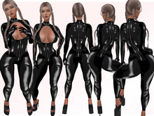 Black Leather Catsuit