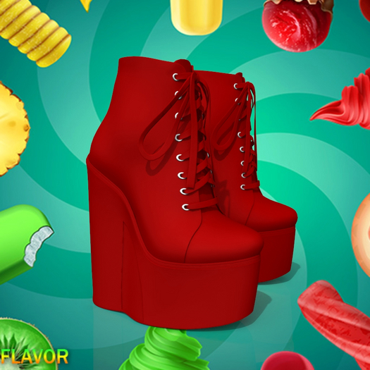 Red Wedge Boots KUPRA
