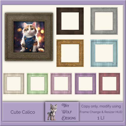 Cute Calico framed picture