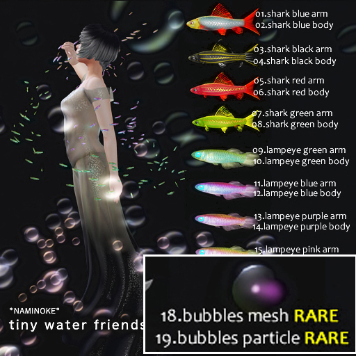 19.*N*tiny water friends - bubbles particle<box> RARE
