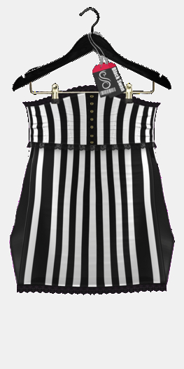 ! Black Swan ! Nova Dress White Stripes