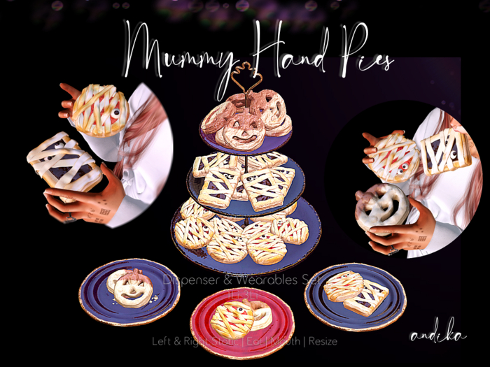 ADD/andika{Halloween Mummy Hand Pies}Dispenser&Wearables Set 1