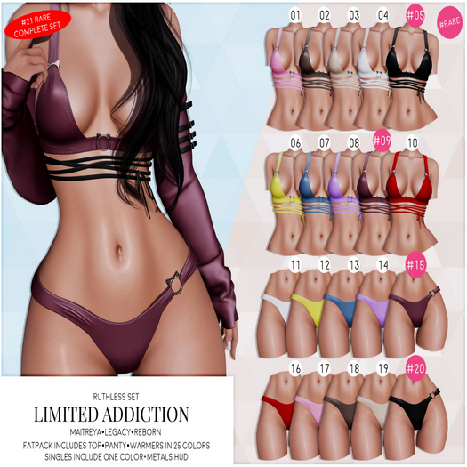 5 Limited Addiction - Ruthless Top Black RARE