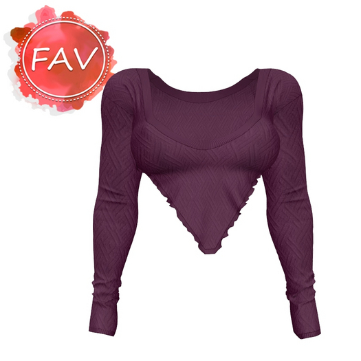 Berry Knitted Blouse