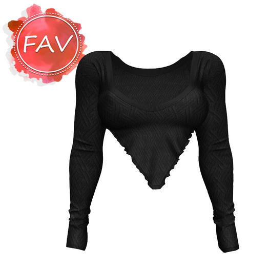 Black Knitted Blouse