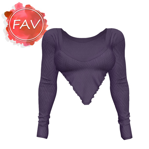 Purple Knitted Blouse