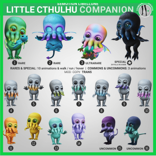 SEmotion Libellune Baby Cthulhu Companion UNCOMMON 16