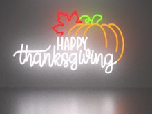 Happy Thanksgiving 10 neon sign Full Permission