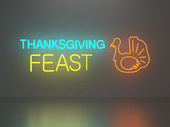 Thanksgiving day 27 neon sign Full Permission