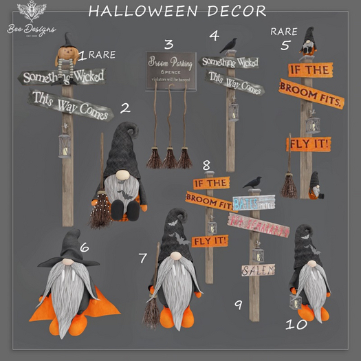05 Bee Designs halloween decor RARE