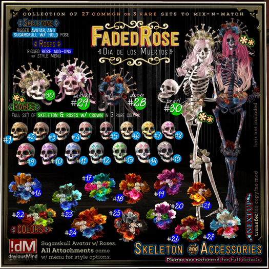 28 !dM FadedRose **BONES OF DOOM** RARE