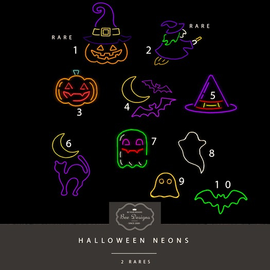 09 Bee Designs Halloween Neon