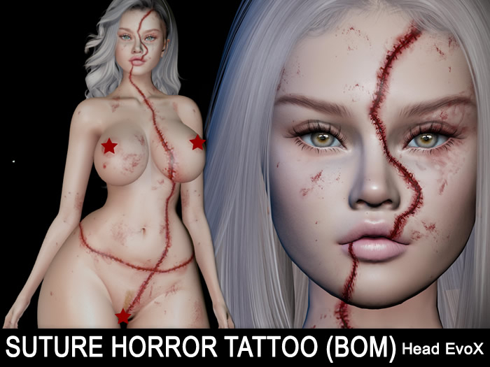 HORROR SUTURE TATTOO