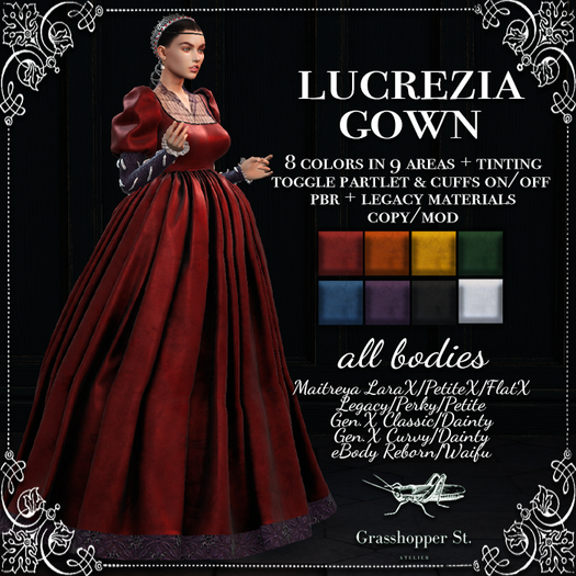 Grasshopper St Lucrezia Gown All Bodies