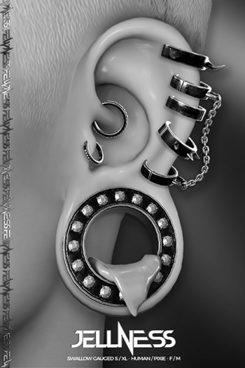Fewness - Jellness Swallow Gauged Earring - DEMO
