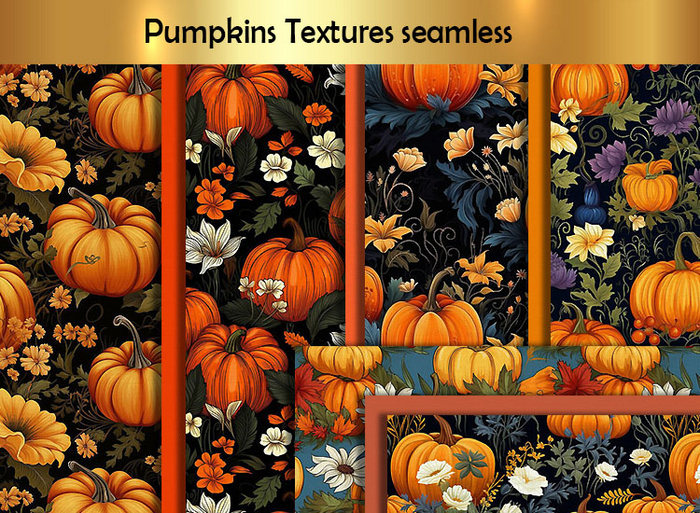 Pumpkins Seamless Textures B