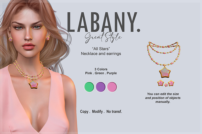 Labany. "All Star" accessories -  Pink