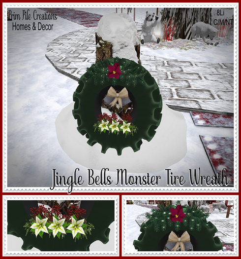~PPC~ Jingle Bells Monster Tire Wreath