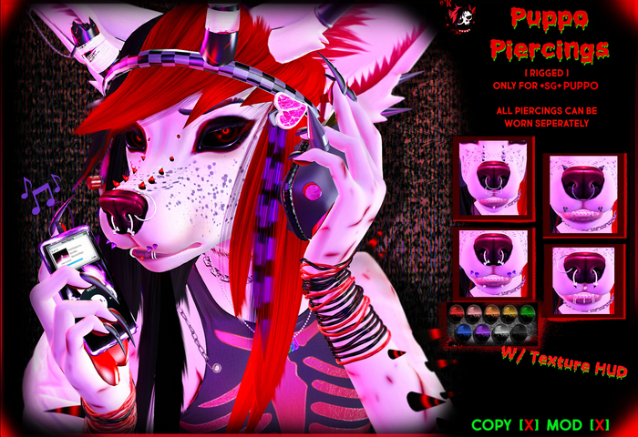 e*K Puppo Piercings - [Rigged]