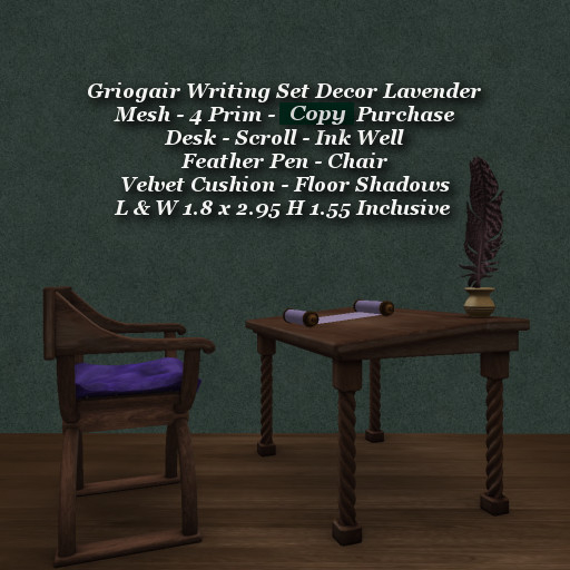 Griogair Writing Set Decor Lavender1