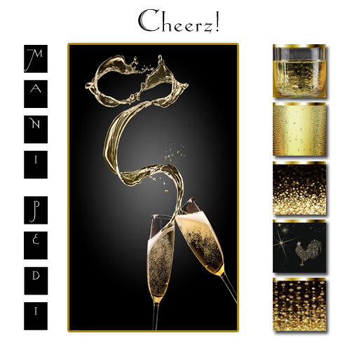 ~Mani Pedi~ Cheerz! NYE 2017 Polish  - Omega HUD